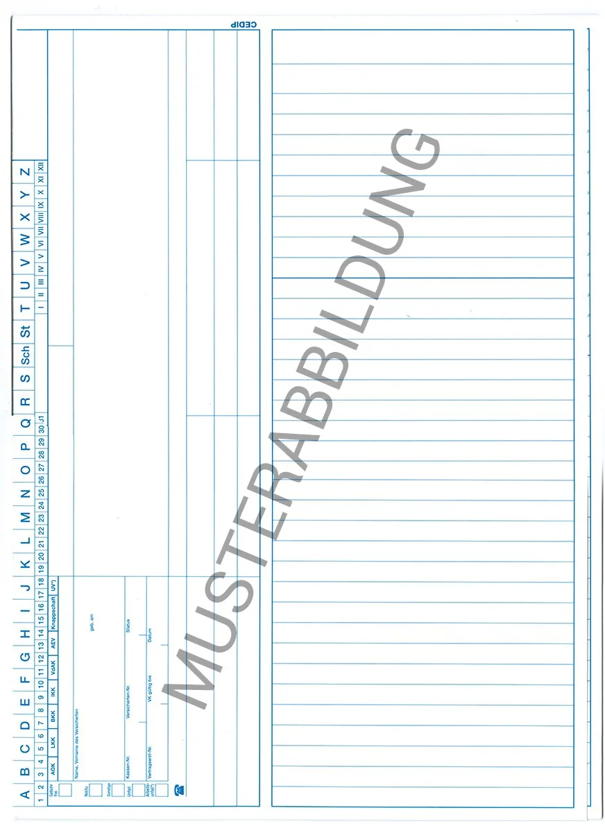 Documed4 Documed 4 im praktischen DIN A4 Format, ideal für die Dokumentation in der Arztpraxis. Diese gebrauchsfertigen, gefalteten Blätter sind in einem klassischen Weiß gehalten und kommen in einer Verpackungseinheit von 200 Stück.