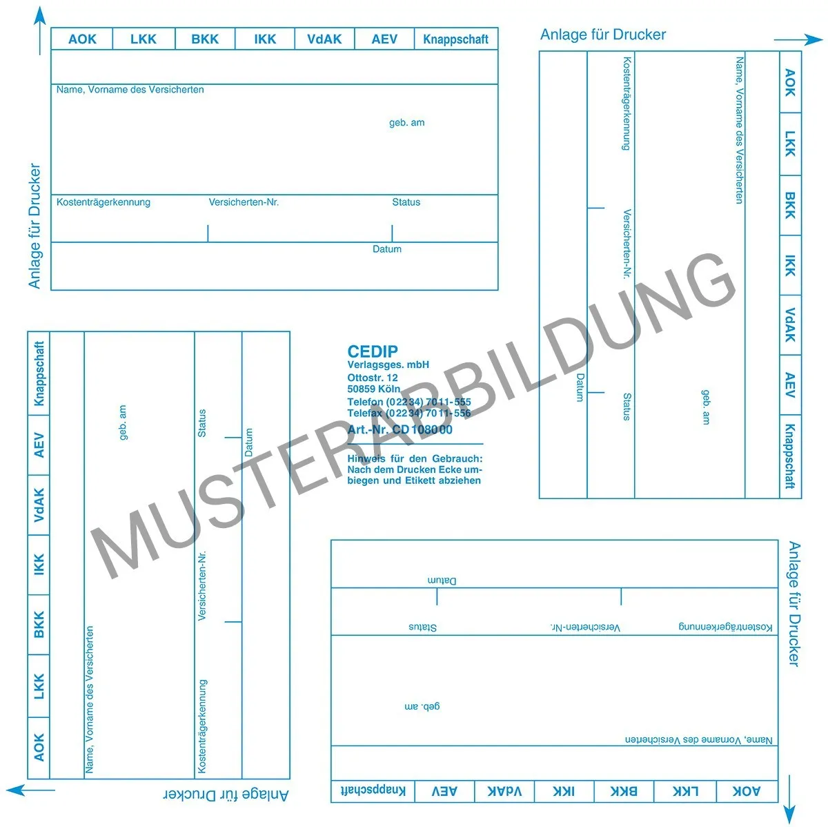 4er Personalienfeld Etiketten Personalienfeld Etiketten (4er)