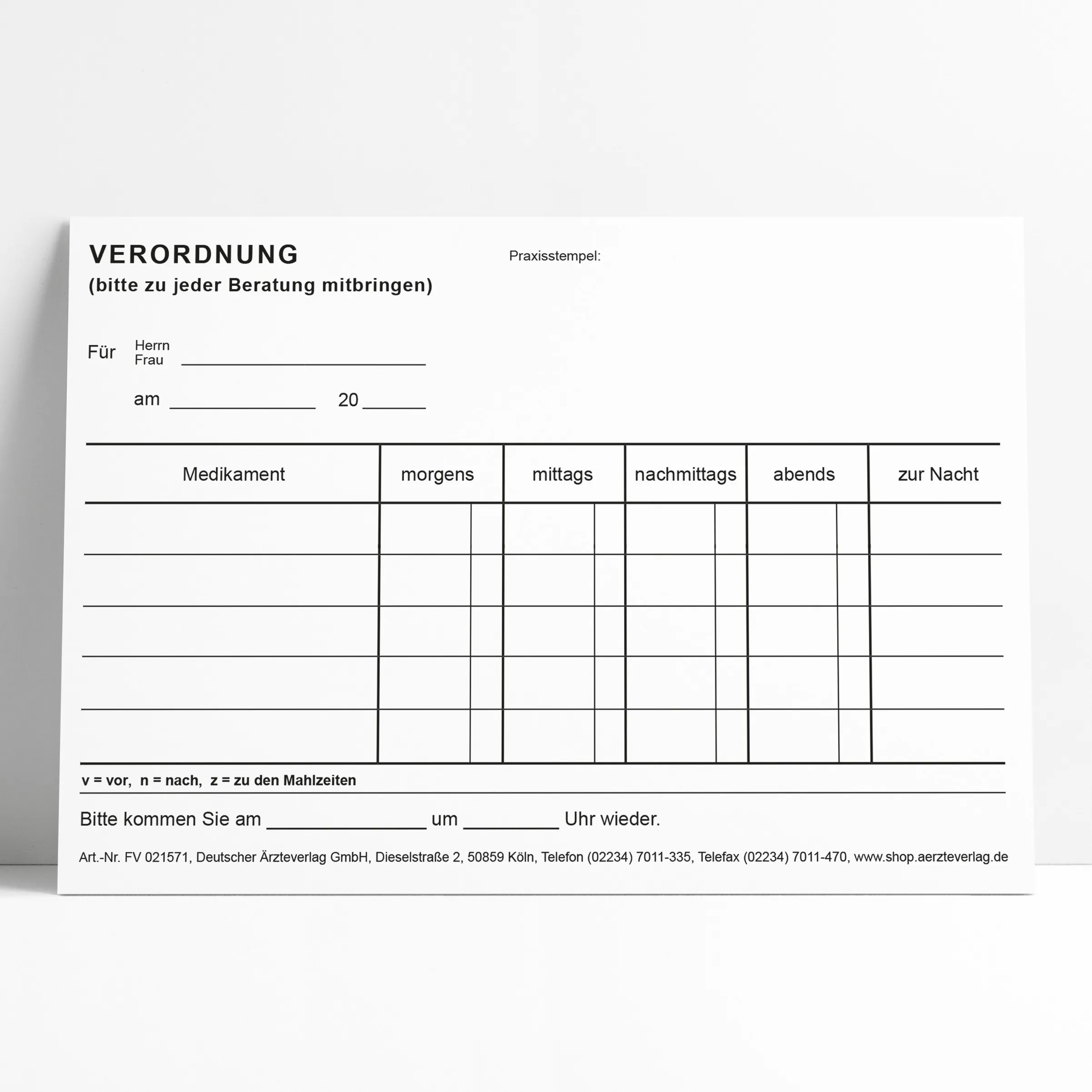 Medikamentenverordnung Medikamentenverordnung