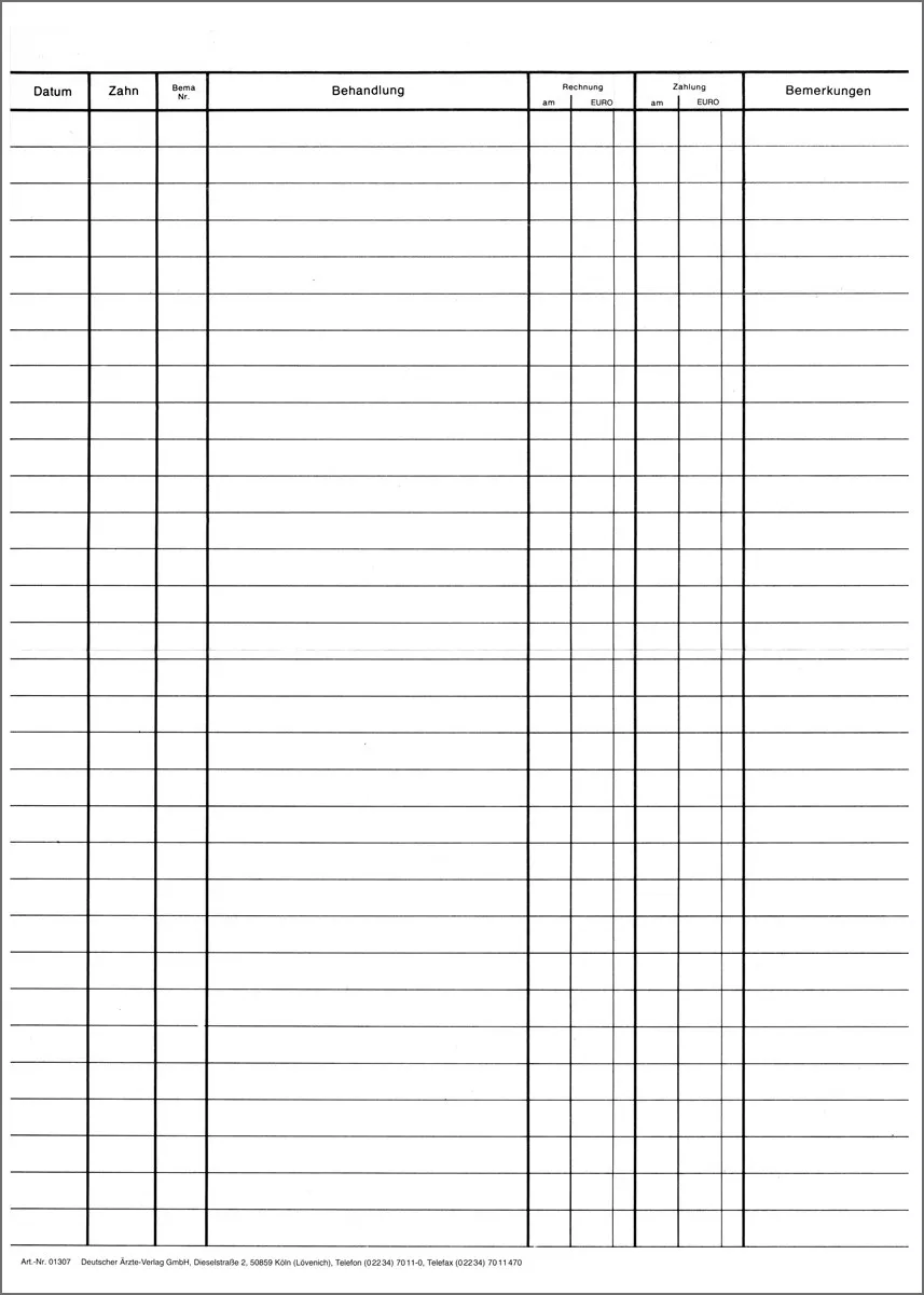 Einlegebogen für Karteimappen Zahnarzt Zweiseitig bedruckter Einlegebogen für Karteimappen speziell für Zahnärzte, im Format 21 x 29 cm, ideal zur Organisation von Patientendaten und Behandlungsnotizen in Zahnarztpraxen.