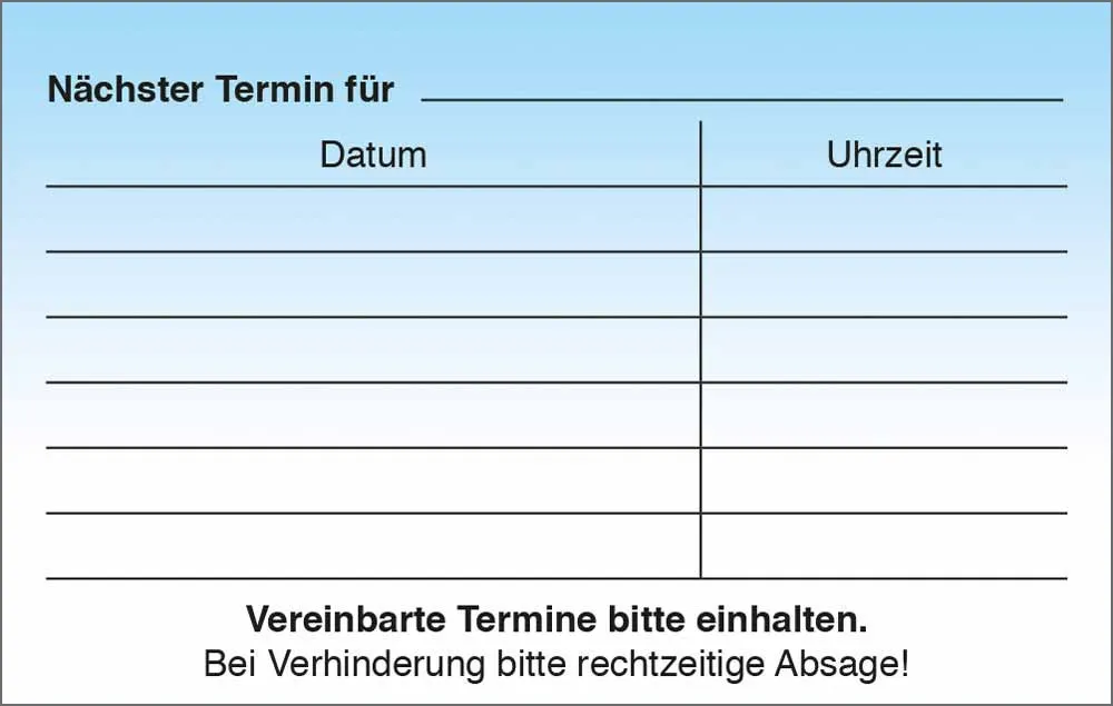 Terminkarte Serie Blau 2