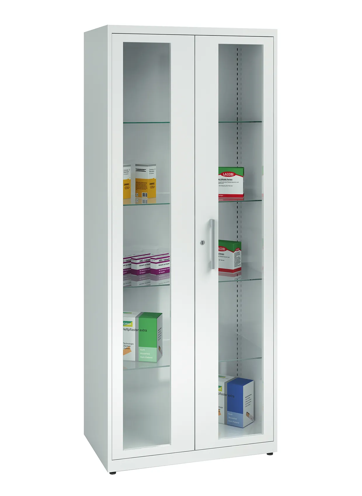 Medikamentenschrank groß mit 4 Glasböden Medikamentenschrank groß mit 4 Glasböden