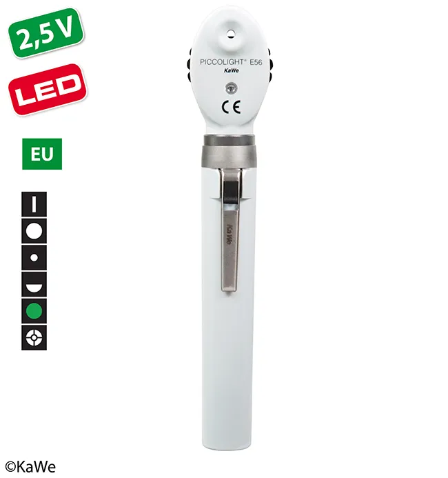 KaWe PICCOLIGHT E56 LED Ophthalmoskop 2,5 V, Griff AA, 6 Blenden KaWe PICCOLIGHT E56 LED Ophthalmoskop 2,5 V, Griff AA, 6 Blenden