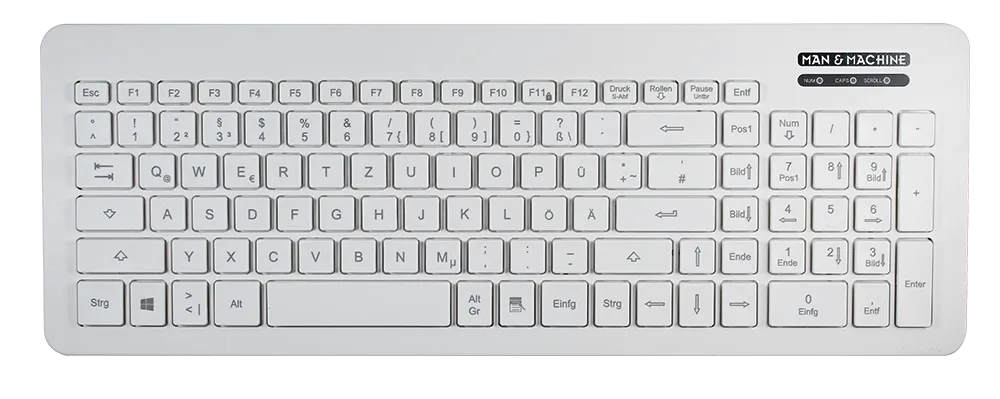 Hygiene-Tastatur (L) desinfizierbar, Standardformat Hygiene-Tastatur (L) desinfizierbar, Standardformat