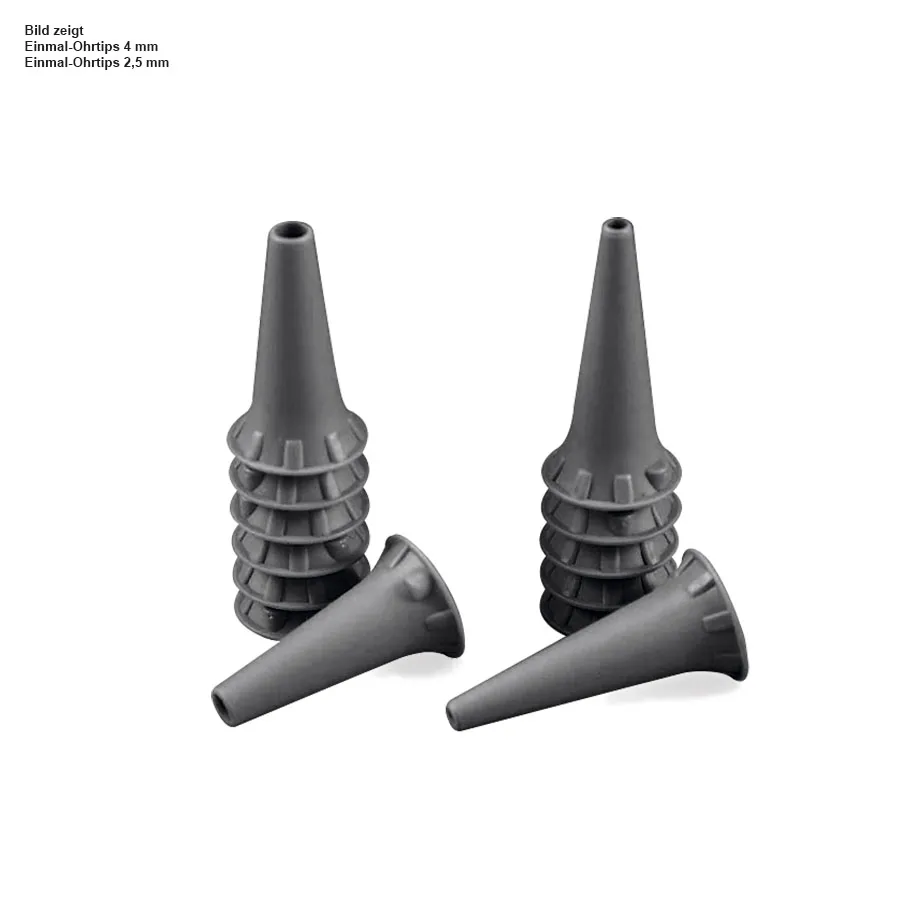 Einmal-Ohrtips 2,5 mm grau, für Kinder (20 x 50 Stk.)