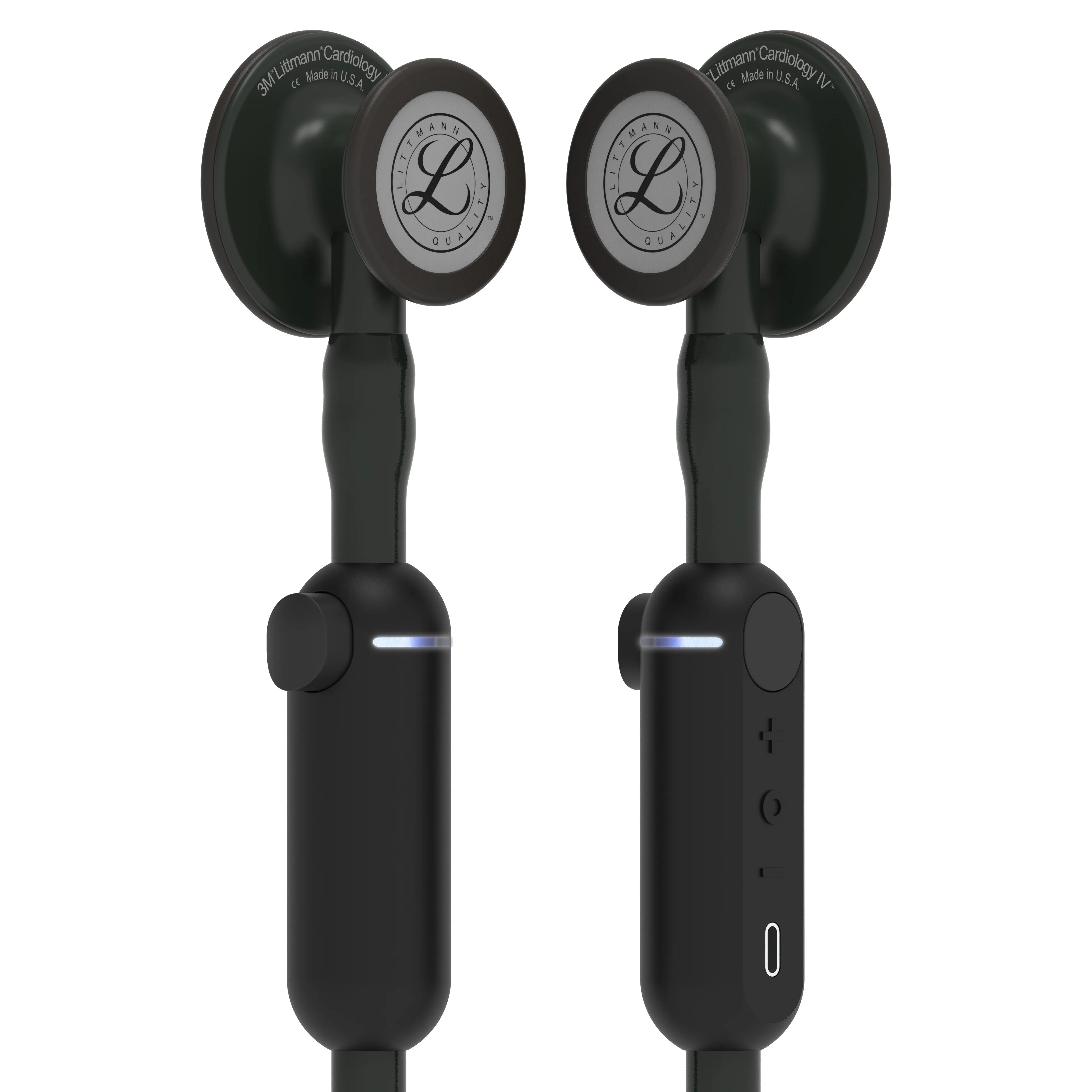 Zwei Brustköpfe vom Stethoskop 3 Nahaufnahme zweier Bruststücke vom Littmann Stethoskop.