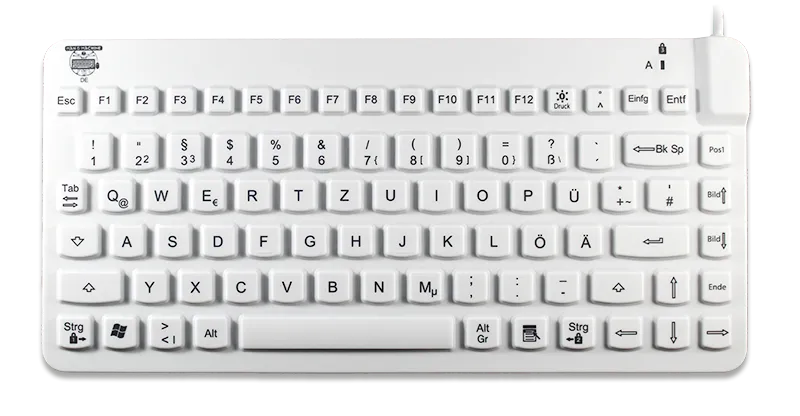 Hygiene-Tastatur (XS) versiegelt, kompakt Hygiene-Tastatur (XS) versiegelt, kompakt