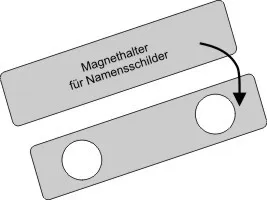 Magnethalter für Namensschilder Magnethalter für Namensschilder