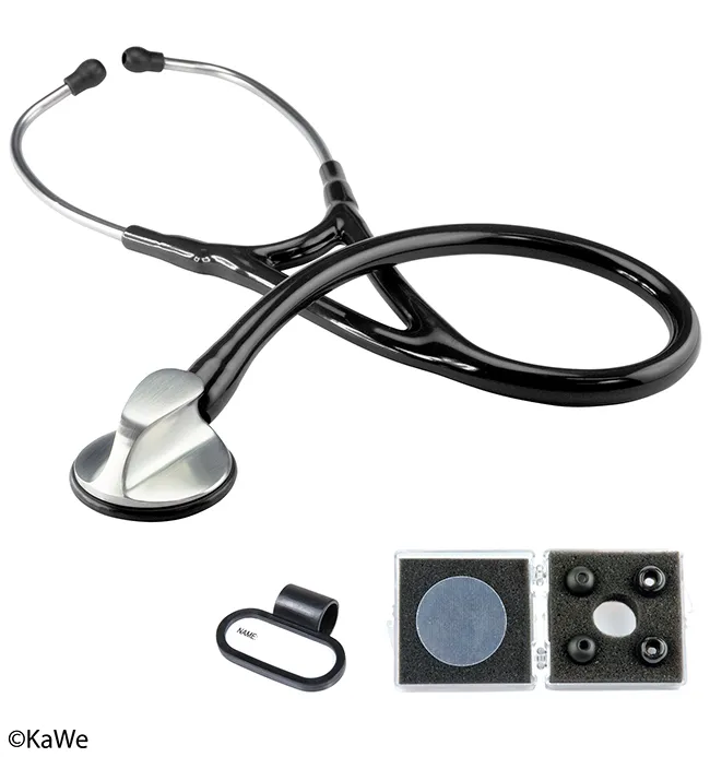 Top-Kardiologie Stethoskop Edelstahl, schwarz Top-Kardiologie Stethoskop Edelstahl, schwarz
