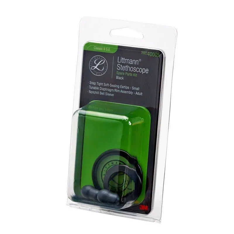 Littmann Ersatzteile Set Classic II grau 2 Ersatzteil-Set in grau für Littmann Classic II S.E. mit Dual-Frequency-Membran, Kälteschutzring, weichen Ohroliven und Ringen in Schwarz oder Grau für schnelle Reparaturen.