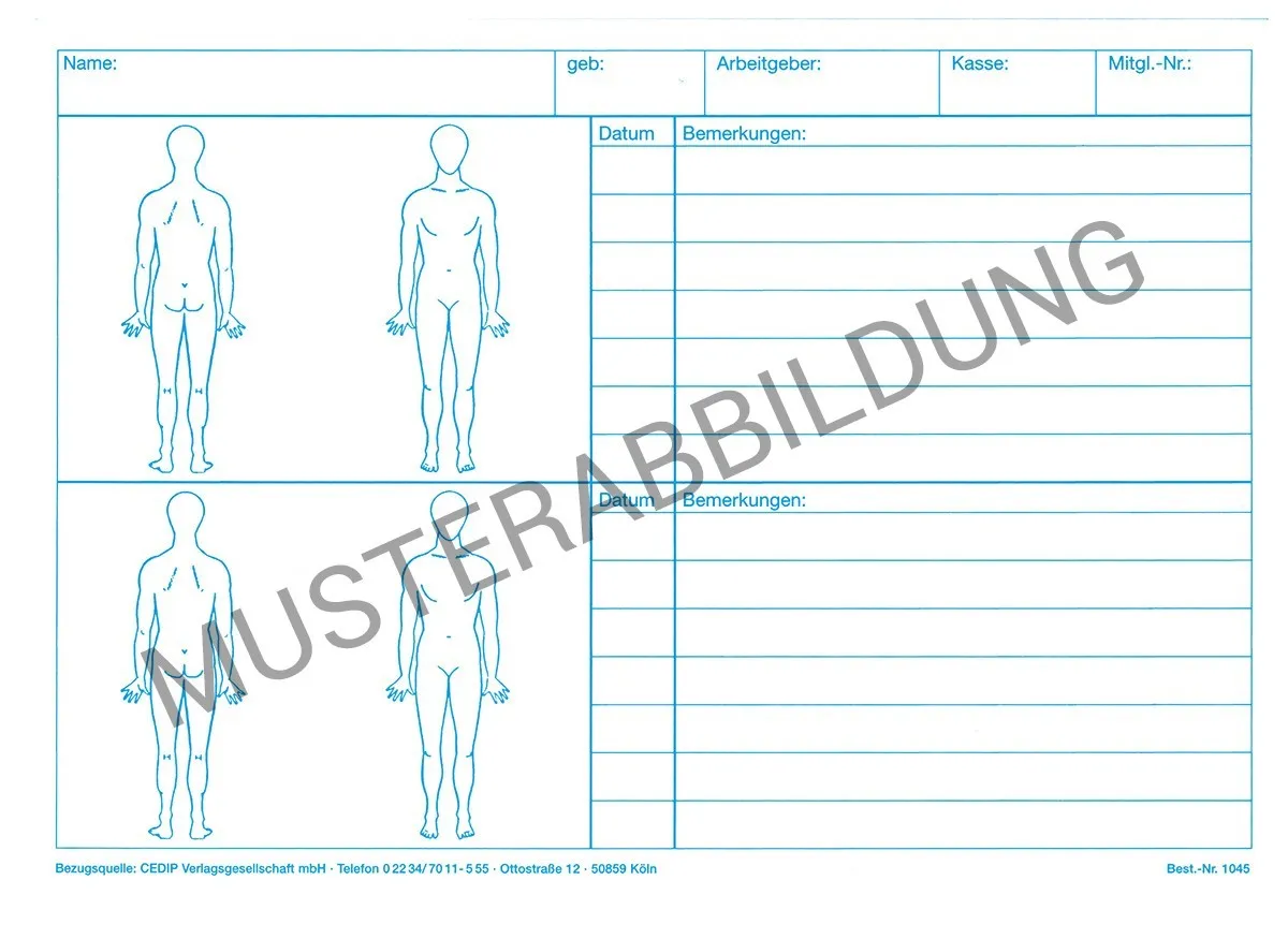 Einlegekarten Physiotherapeuten "Figur" Einlegekarten Physiotherapeuten "Figur"