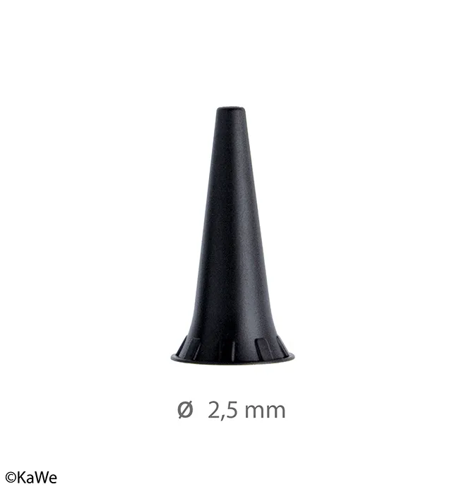 KaWe - Dauer-Ohrtrichter schwarz, Durchmesser 2,5 mm
