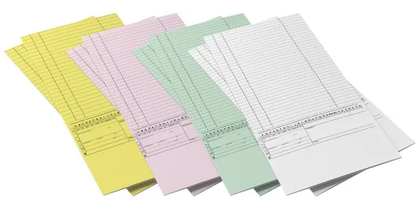 Karteimappe ungefaltet Zweiseitig bedruckte Karteimappe mit Alphabetleiste und Personalienfeld für die eKG, robust und sehr gut beschreibbar, ideal zur Organisation von Patientendaten in Arztpraxen.